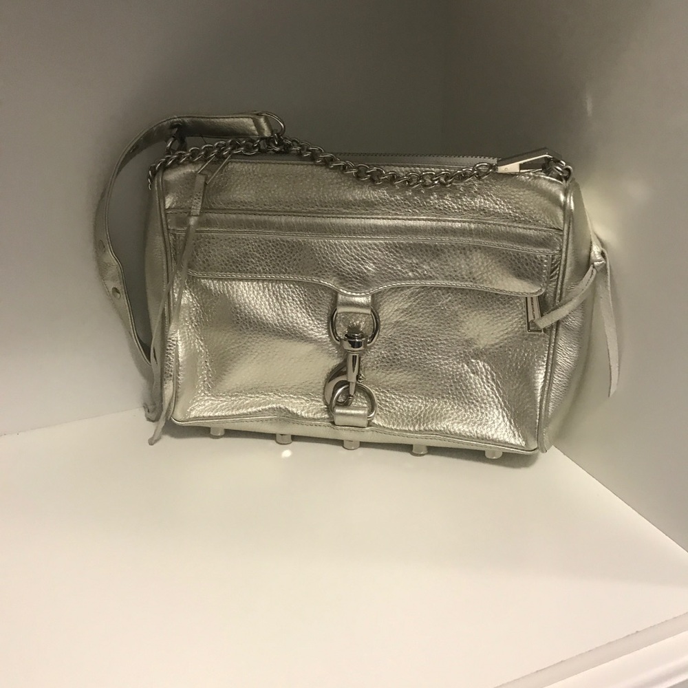 Rebecca Minkoff Metallic Silver Crossbody Bag